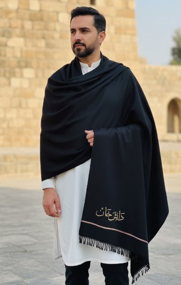 Custom Name Winter Shawls|Black 2