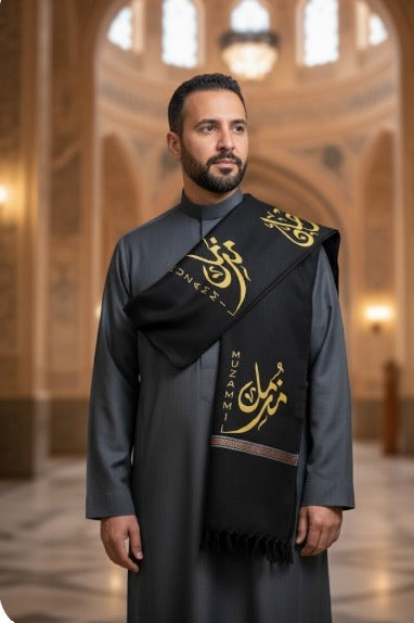 Custom Name Winter Shawls|Black 8