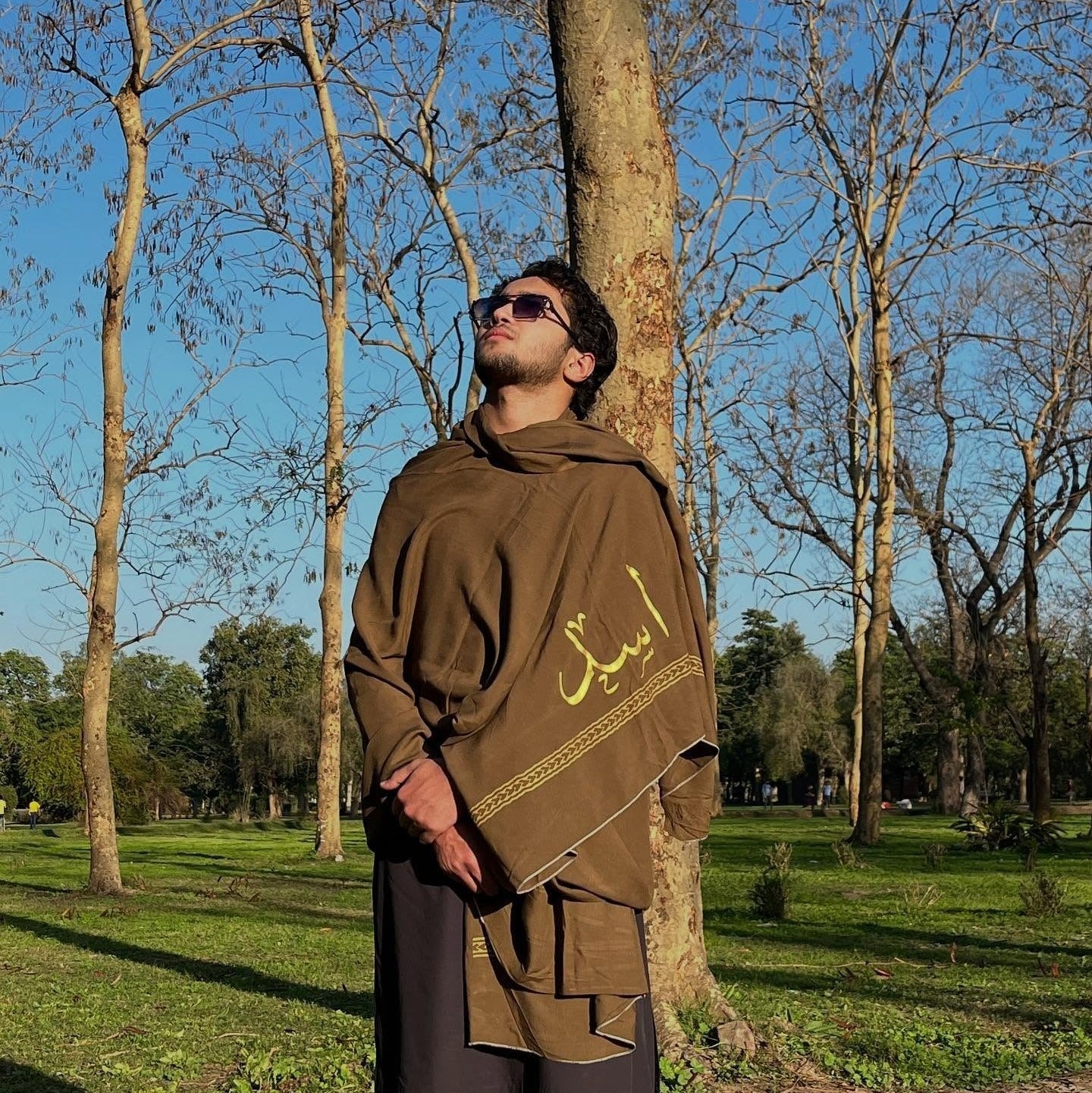 Custom Name Winter Shawls | Brown