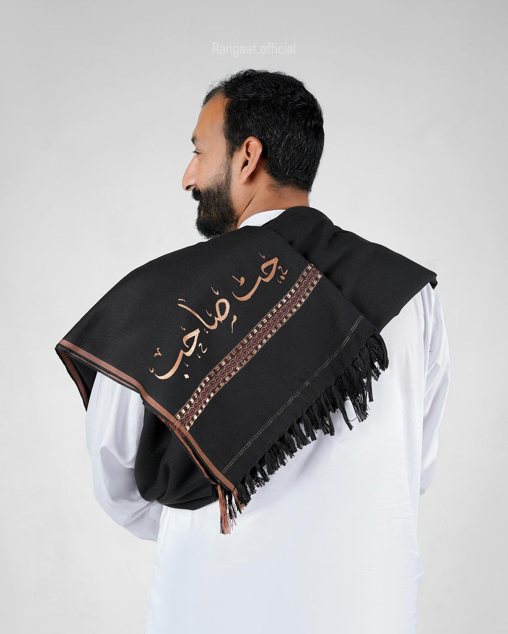 Custom Name Winter Black Shawls
